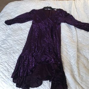 Purple dinner night out dress